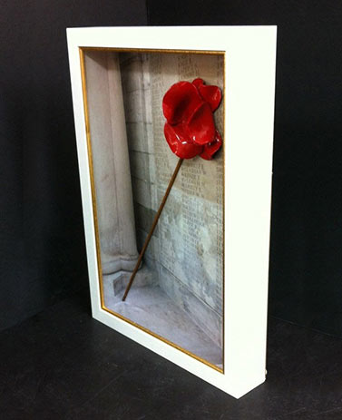 bespoke picure framing 3d objects poppy